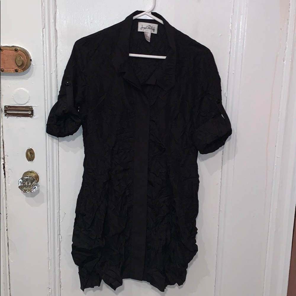 Stylish black tunic-blouse